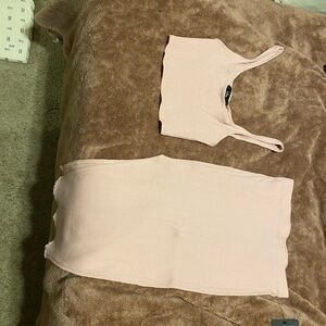 Fashion Nova Pink Two-Piece Set